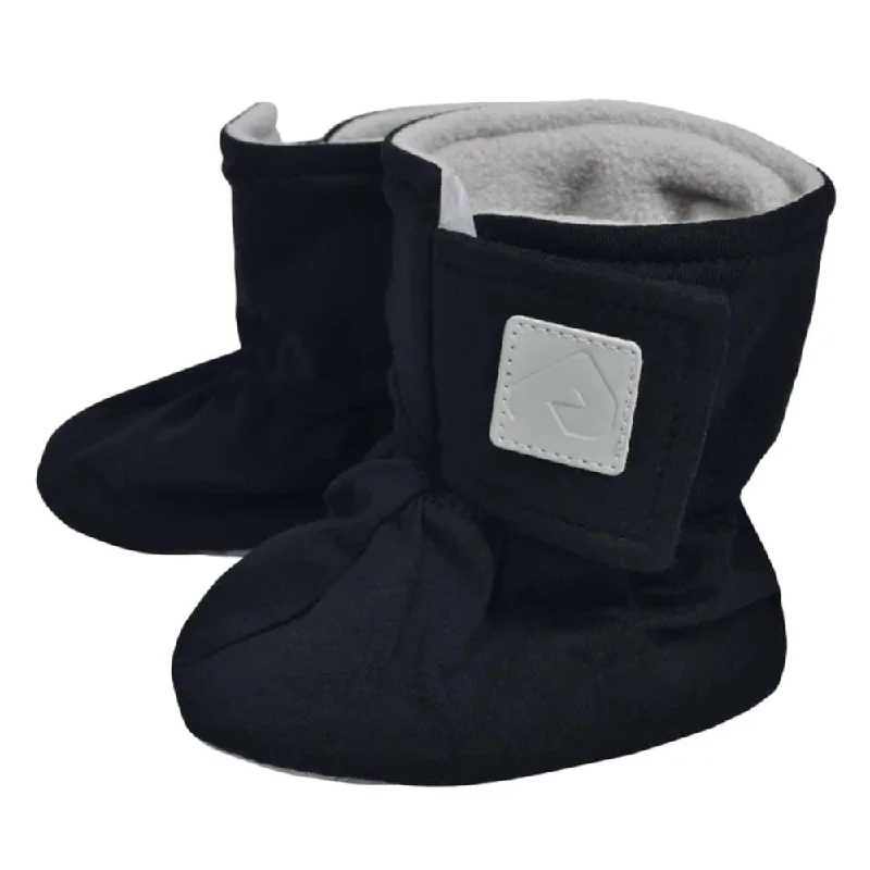 Perlimpinpin Jersey Baby Booties - Black