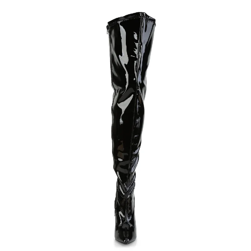 Wide Calf Thigh High Boots Black PA