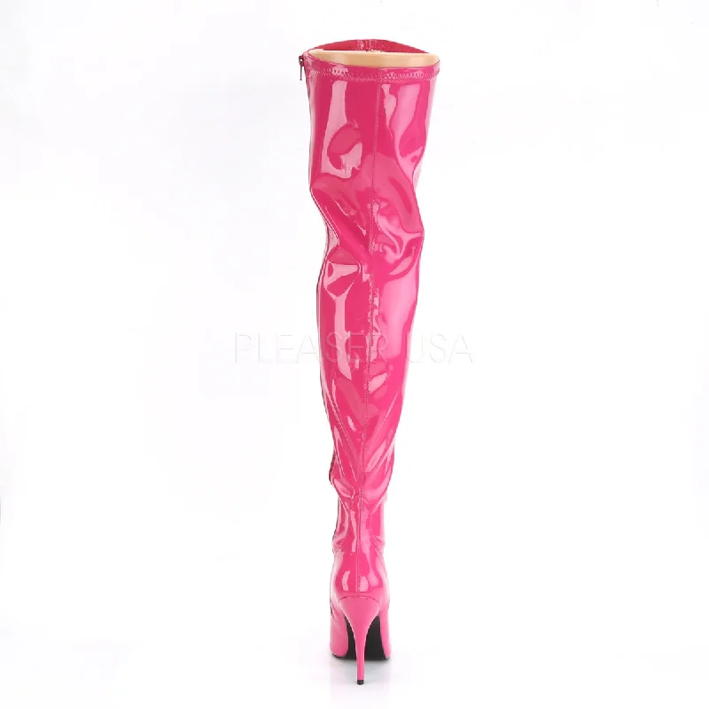 Seduce Hot Pink Thigh High Boots