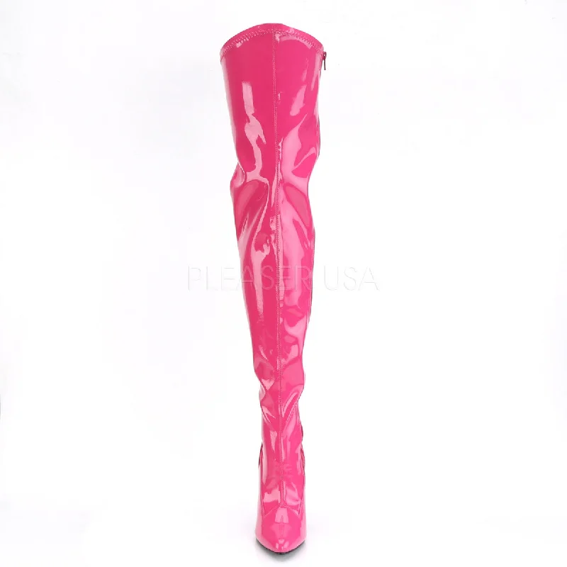 Seduce Hot Pink Thigh High Boots