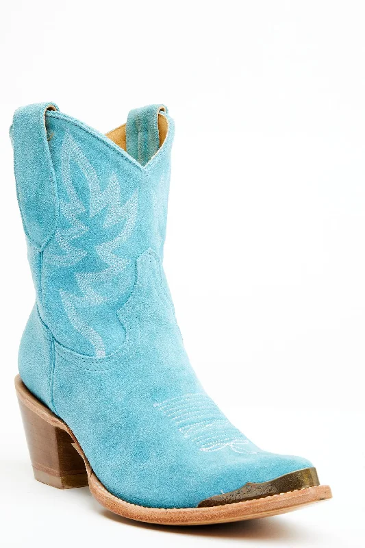 Wheels Bluebird Suede Fashion Western Booties - Round Toe