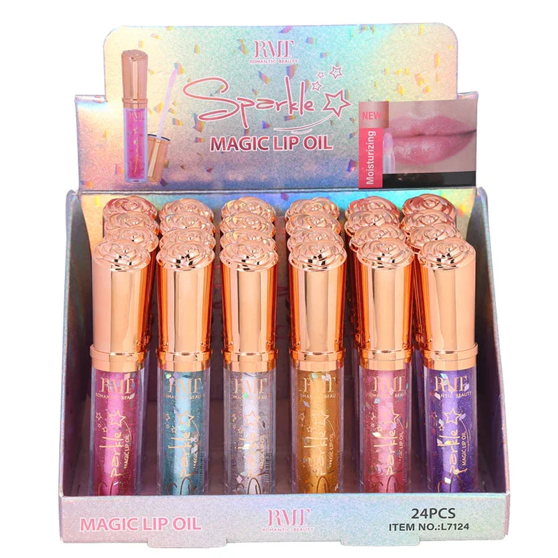 ROMANTIC BEAUTY - SPARKLE MAGIC LIP OIL - DISPLAY 24 PC.