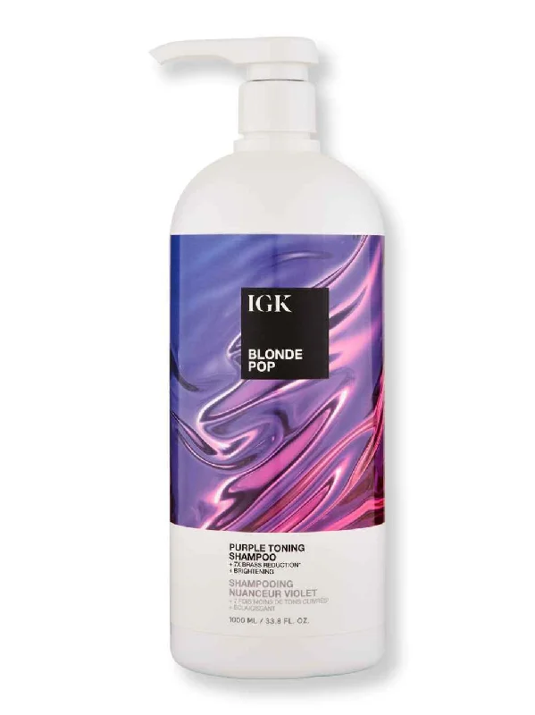 iGK Blonde Pop Purple Toning Shampoo 33 oz