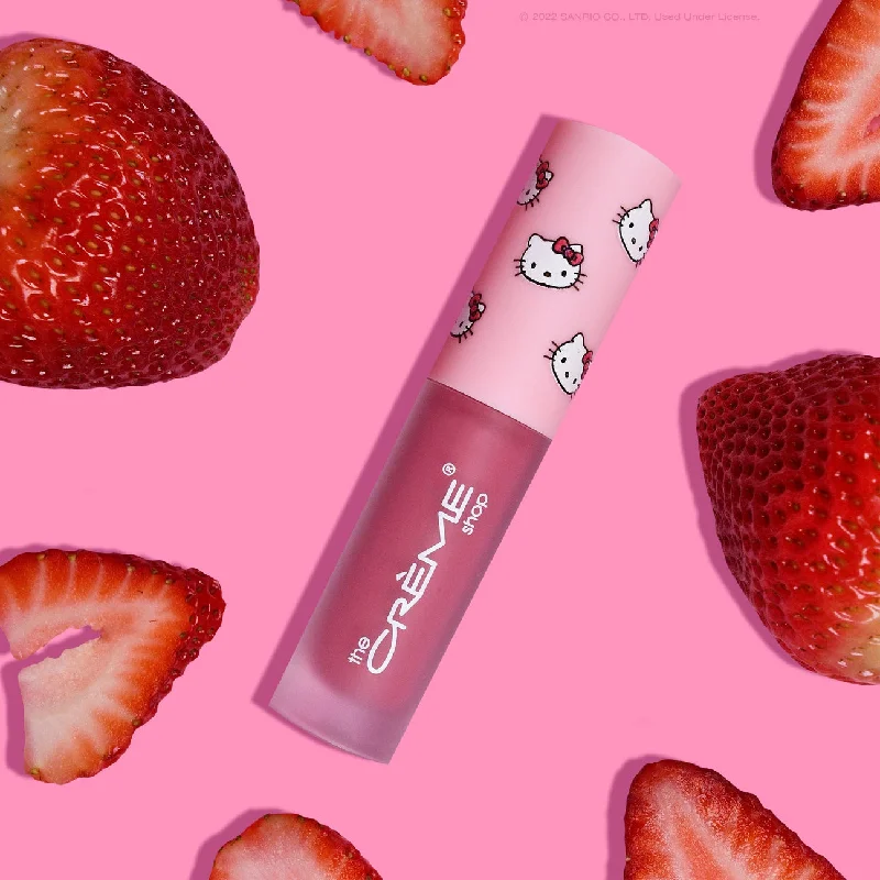 THE CREME SHOP X HELLO KITTY - KAWAII KISS LIP OIL STRAWBERRY FLAVORED  (4 PCS)